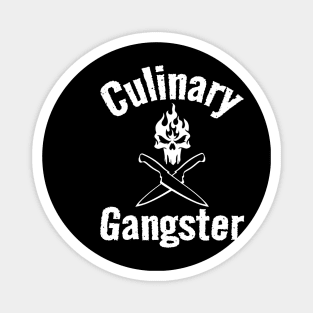 Culinary Gangster - Chef Knives & Flaming Skull Magnet